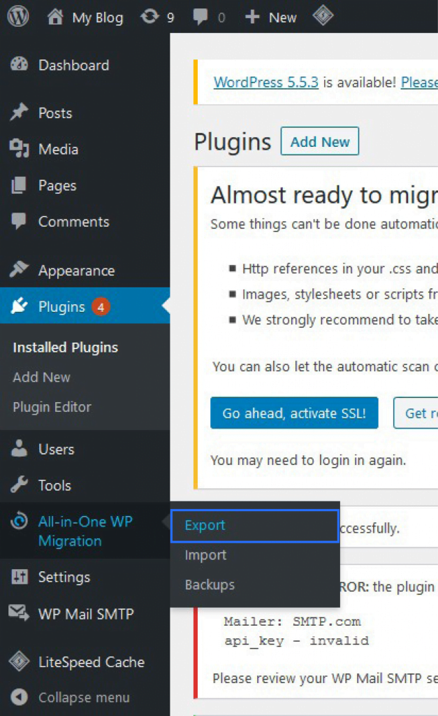 How to Manually Migrate Your WordPress Website Using the All-In-One WordPress Plugin