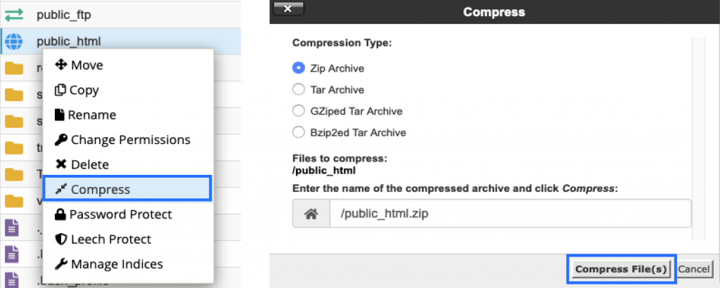 HowToMigrateAWebsiteViaFileManagerphpMyAdmin Image2 edit