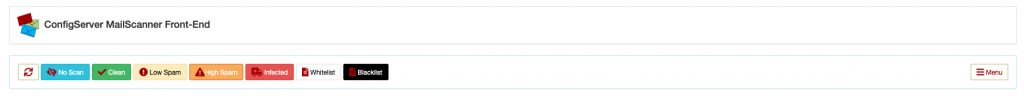 Screenshot: MailControl Section of ConfigServer MailScanner Front-End