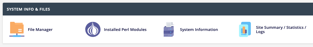 Screenshot: File Manager in DirectAdmin Control Panel