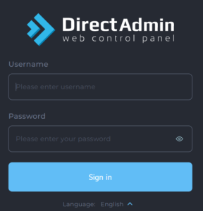 DirectAdmin Control Panel Login Page